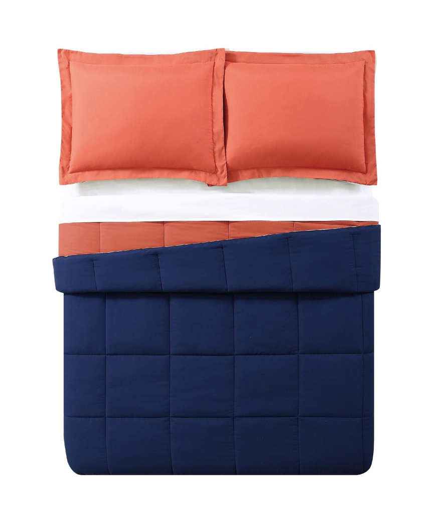 Kids Boyette Navy/Orange 3 Pc Full/Queen Comforter Set - Thumbnail - Image 4
