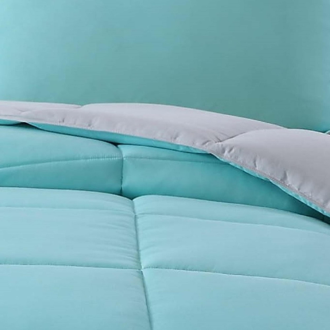 Kids Boyette Turquoise/Gray Twin Comforter Set - Thumbnail - Image 2