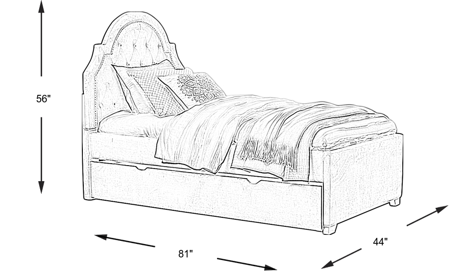 Dimension Image. Please refer to the Dimension Tab on this page for dimension details.