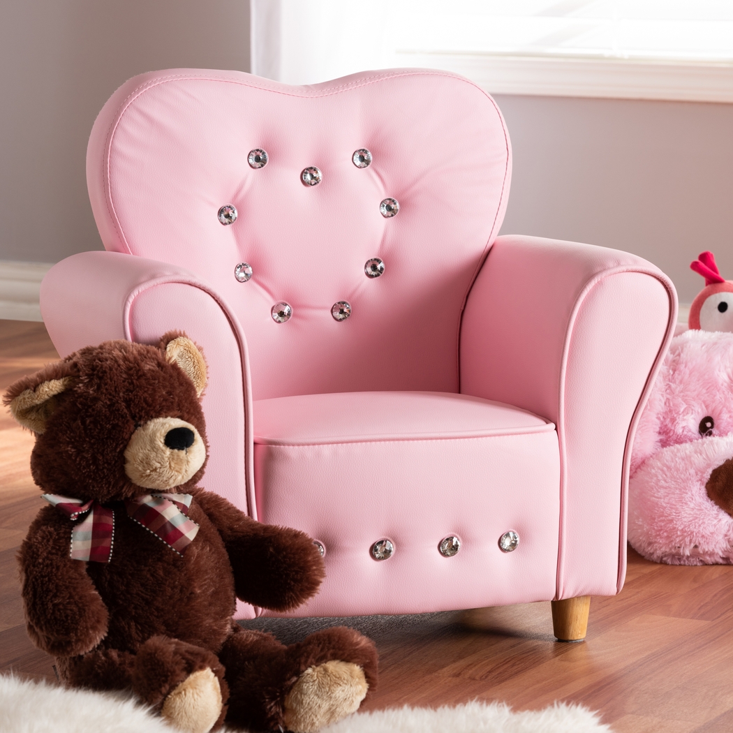 Kids Brandwyne Pink Accent Chair - Thumbnail - Image 2