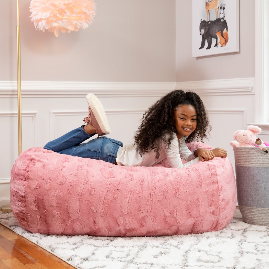 Kids Breun Pink Bean Bag Lounger - Thumbnail - Image 2