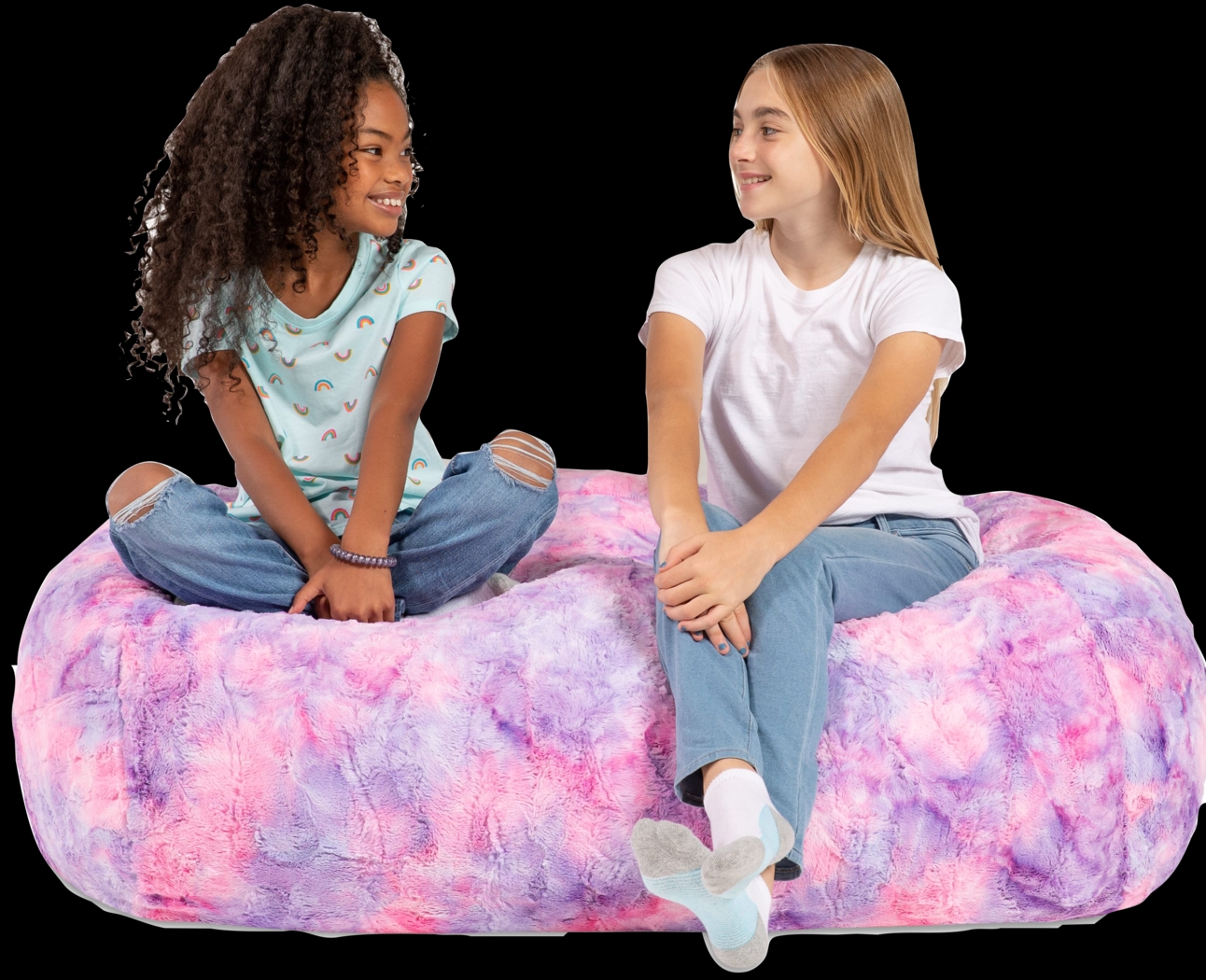 Kids Breun Pink Purple Bean Bag Lounger - Thumbnail - Image 3