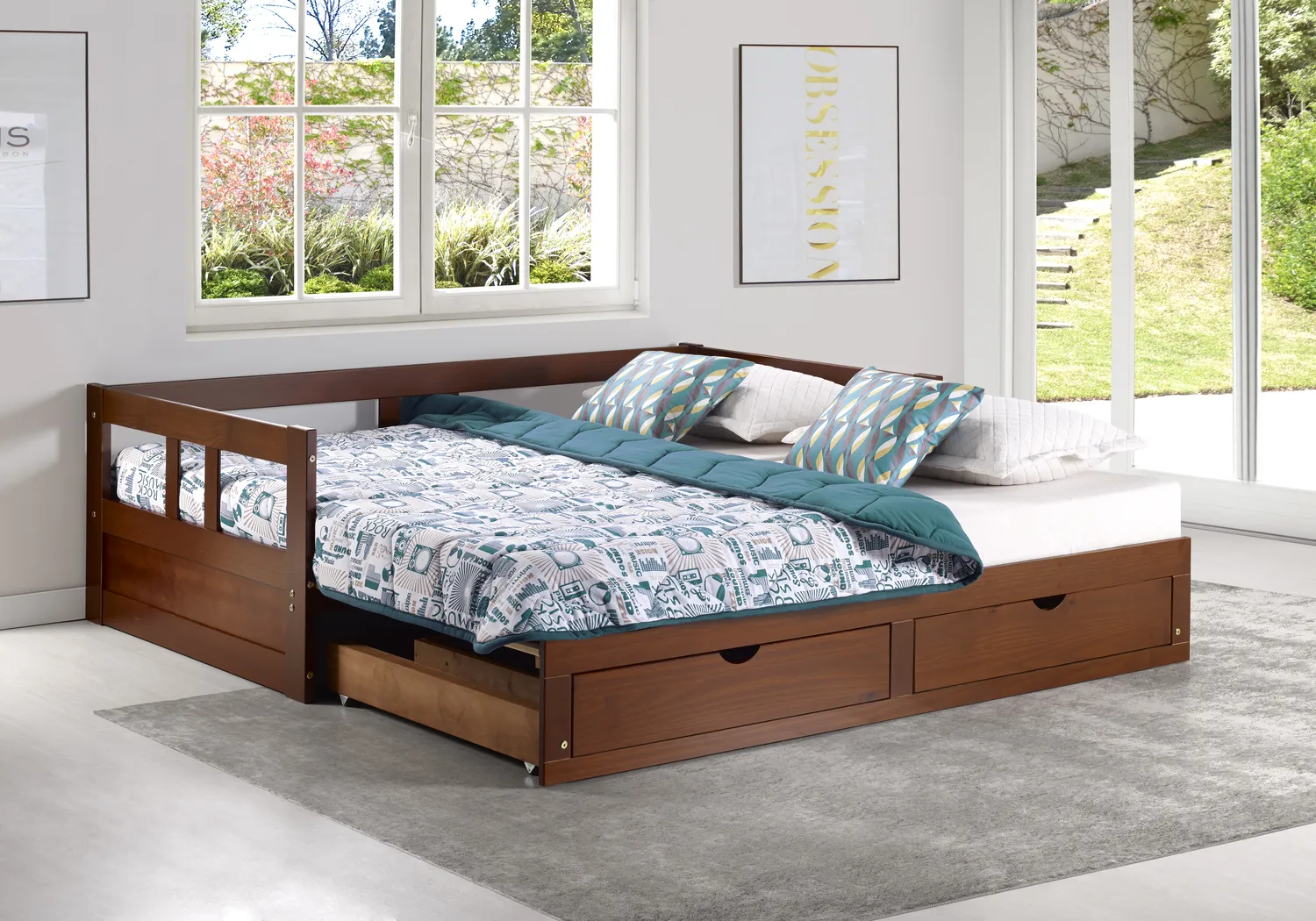 Kids Brigan Chestnut Twin Extending Day Bed - Thumbnail - Image 6