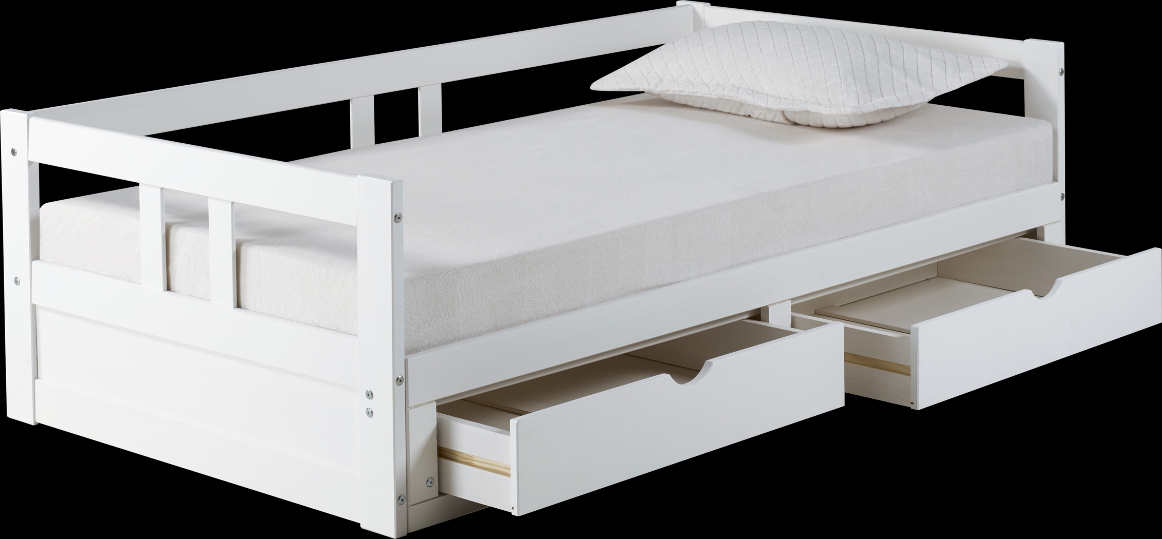 Kids Brigan White Twin Extending Day Bed - Thumbnail - Image 5