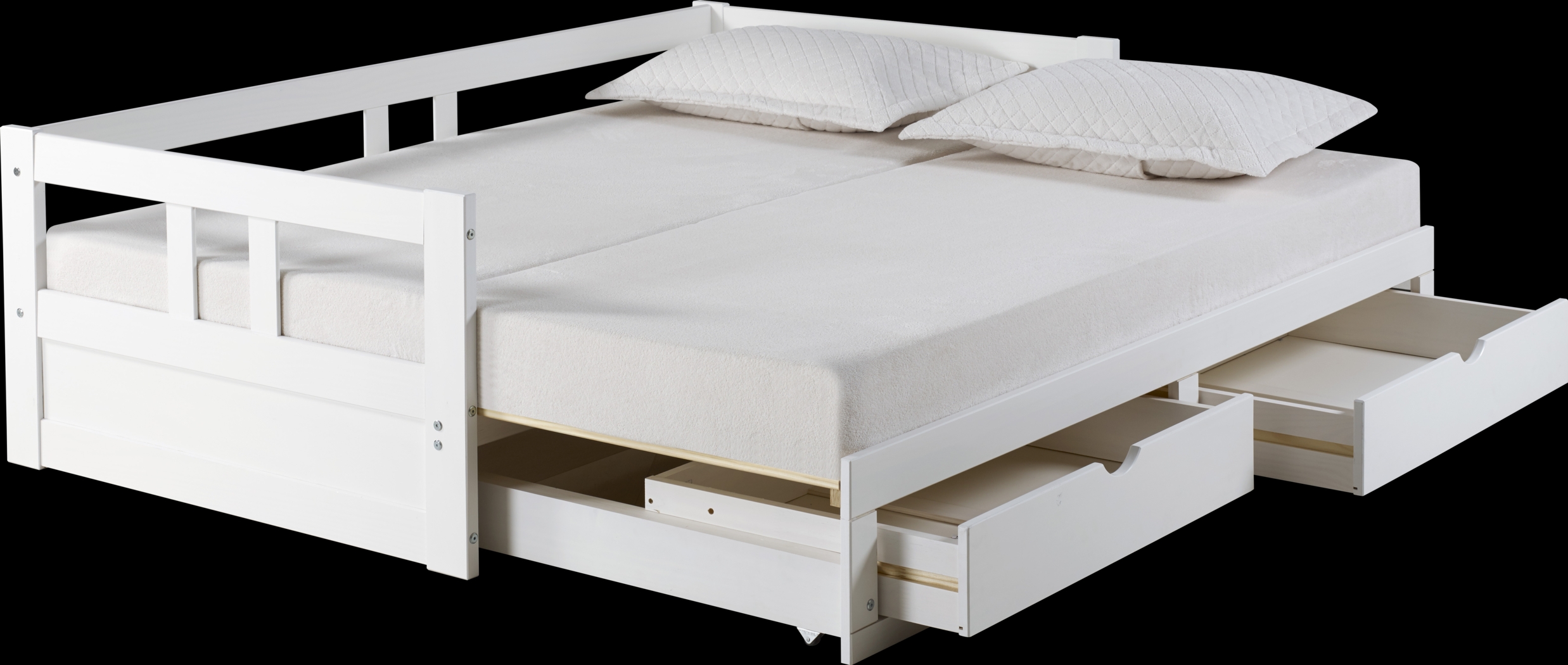Kids Brigan White Twin Extending Day Bed - Thumbnail - Image 6