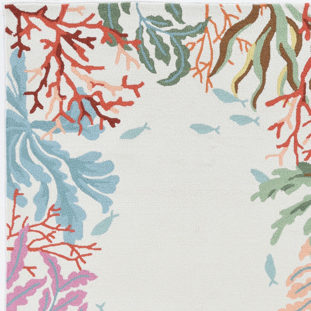 Kids Bright Coral Ivory 3' x 5' Rug - Thumbnail - Image 3