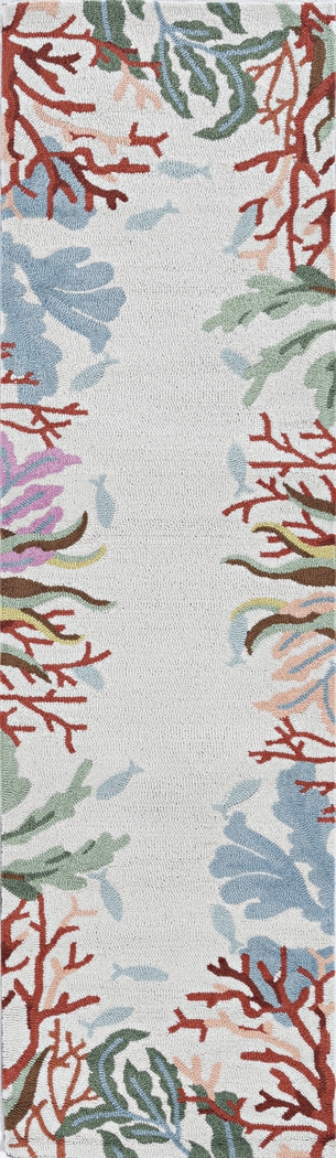 Kids Bright Coral Ivory 5' x 7'5 Rug - Thumbnail - Image 5