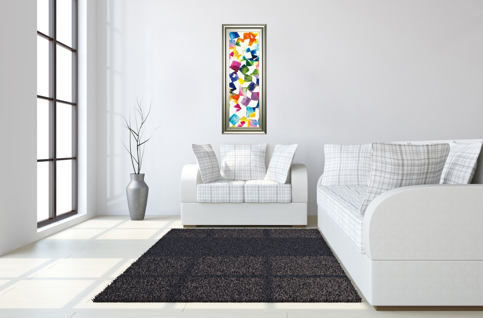 Kids Bright Cubism White Artwork - Thumbnail - Image 2