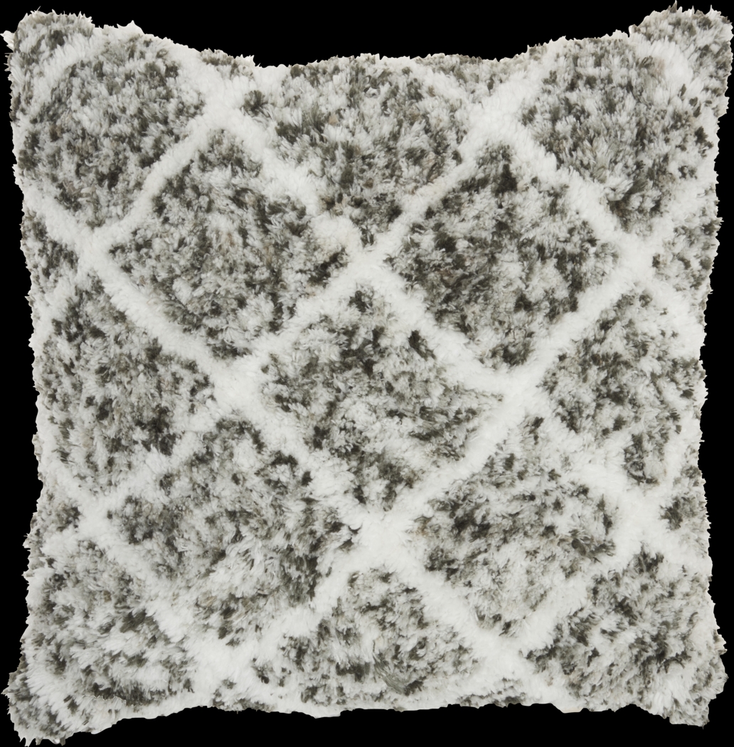 Kids Bright Lattice Gray Accent Pillow - Thumbnail - Image 1