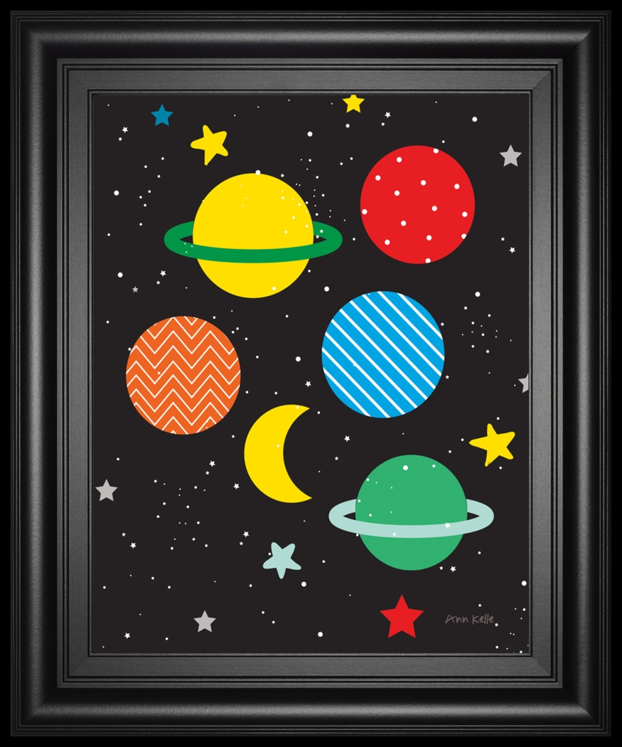 Kids Bright Planets Black Artwork - Thumbnail - Image 1