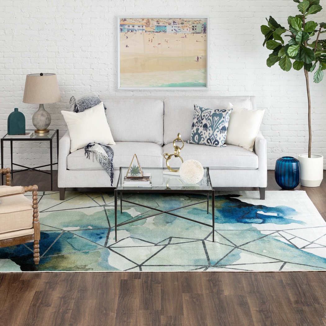 Kids Bright Wind Silver 5' x 8' Rug - Thumbnail - Image 2