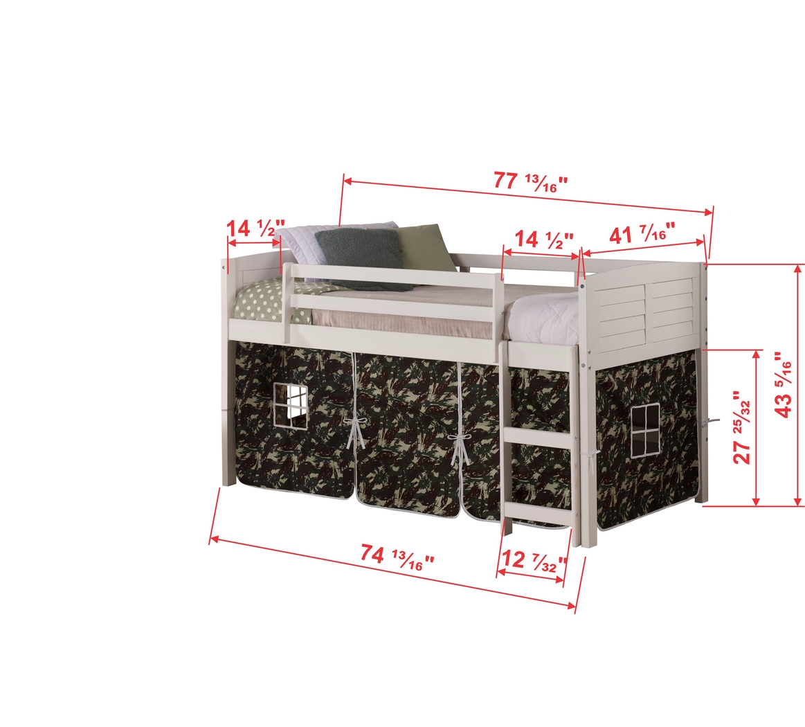 Kids Bringard Camo Twin Tent Loft Bed - Thumbnail - Image 4