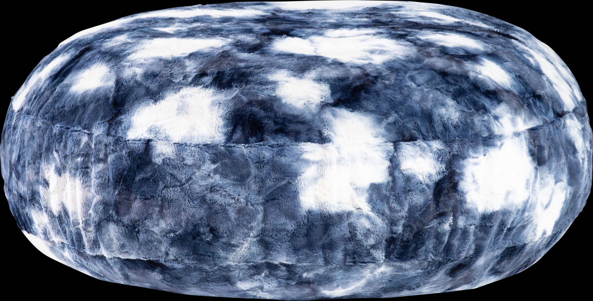 Kids Brogton Blue White Bean Bag Chair - Thumbnail - Image 1