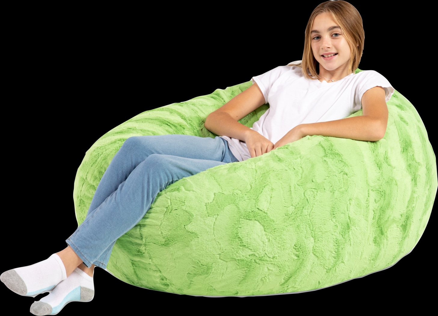 Kids Brogton Green Bean Chair - Thumbnail - Image 4