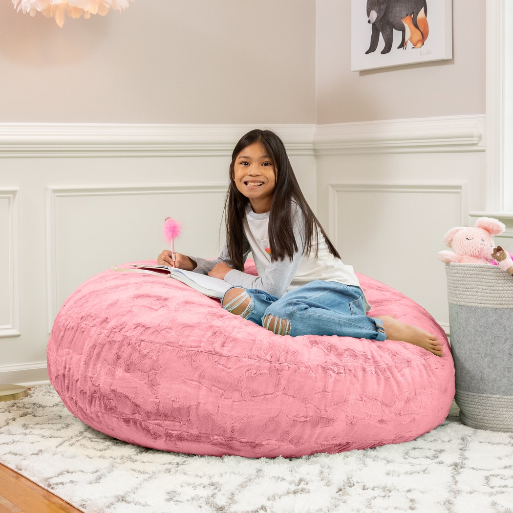 Kids Brogton Pink Bean Bag Chair - Thumbnail - Image 2