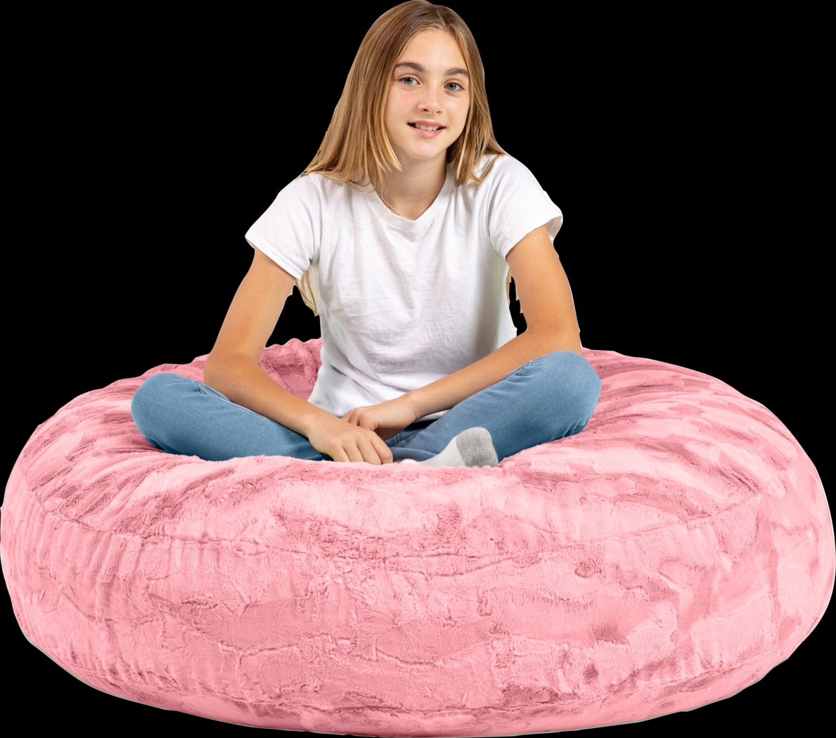 Kids Brogton Pink Bean Bag Chair - Thumbnail - Image 5