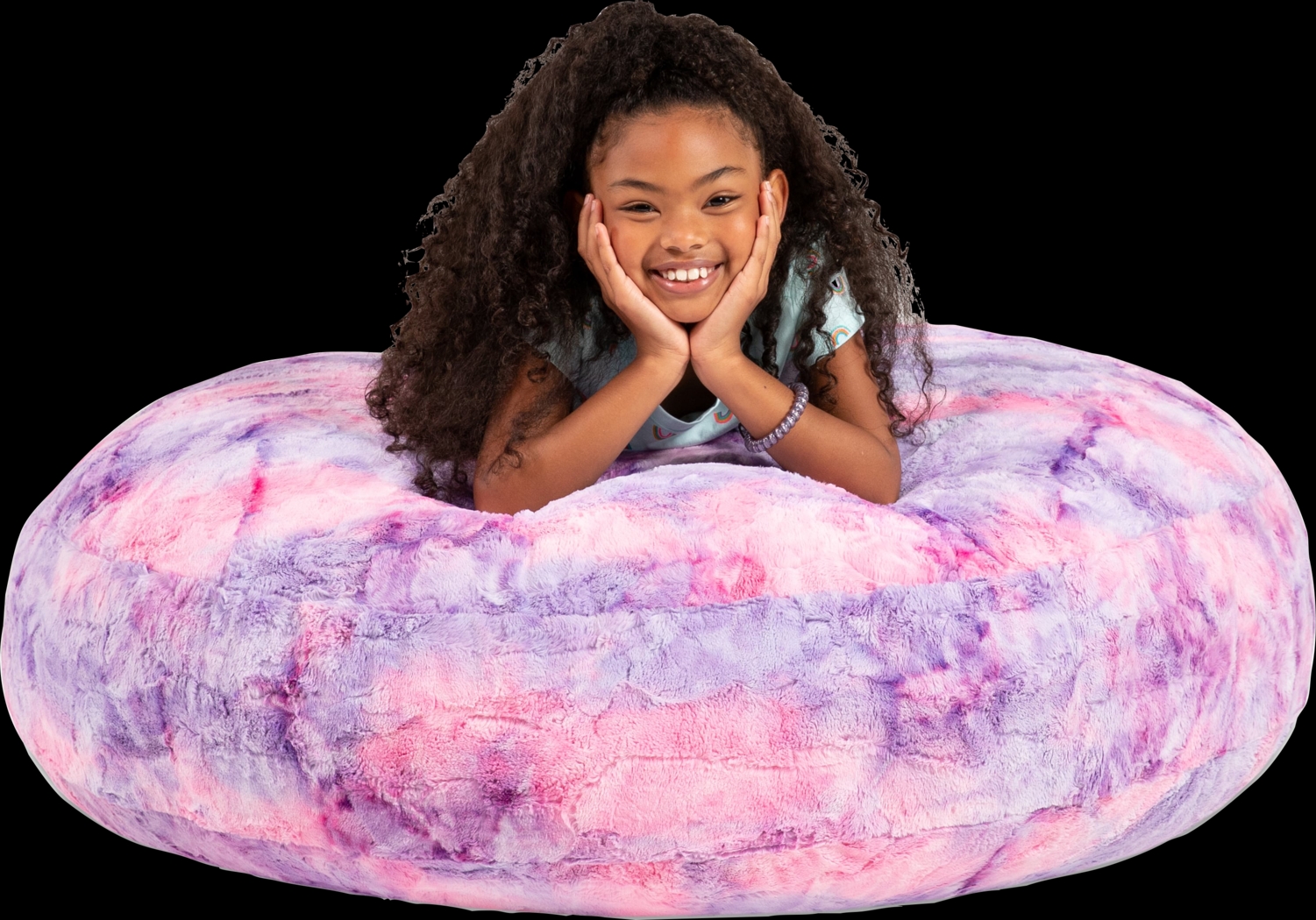 Kids Brogton Pink Purple Bean Bag Chair - Thumbnail - Image 5