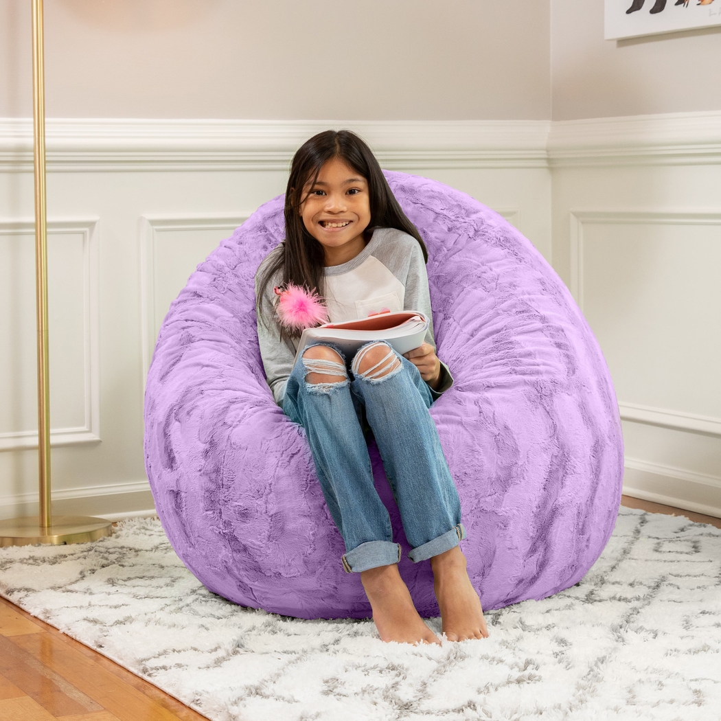 Kids Brogton Purple Bean Bag Chair - Thumbnail - Image 2