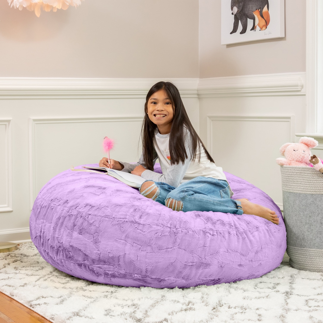 Kids Brogton Purple Bean Bag Chair - Thumbnail - Image 3