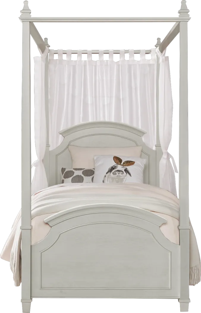 Kids Brooklyn Lane Gray 4 Pc Twin Canopy Bed - Thumbnail - Image 3