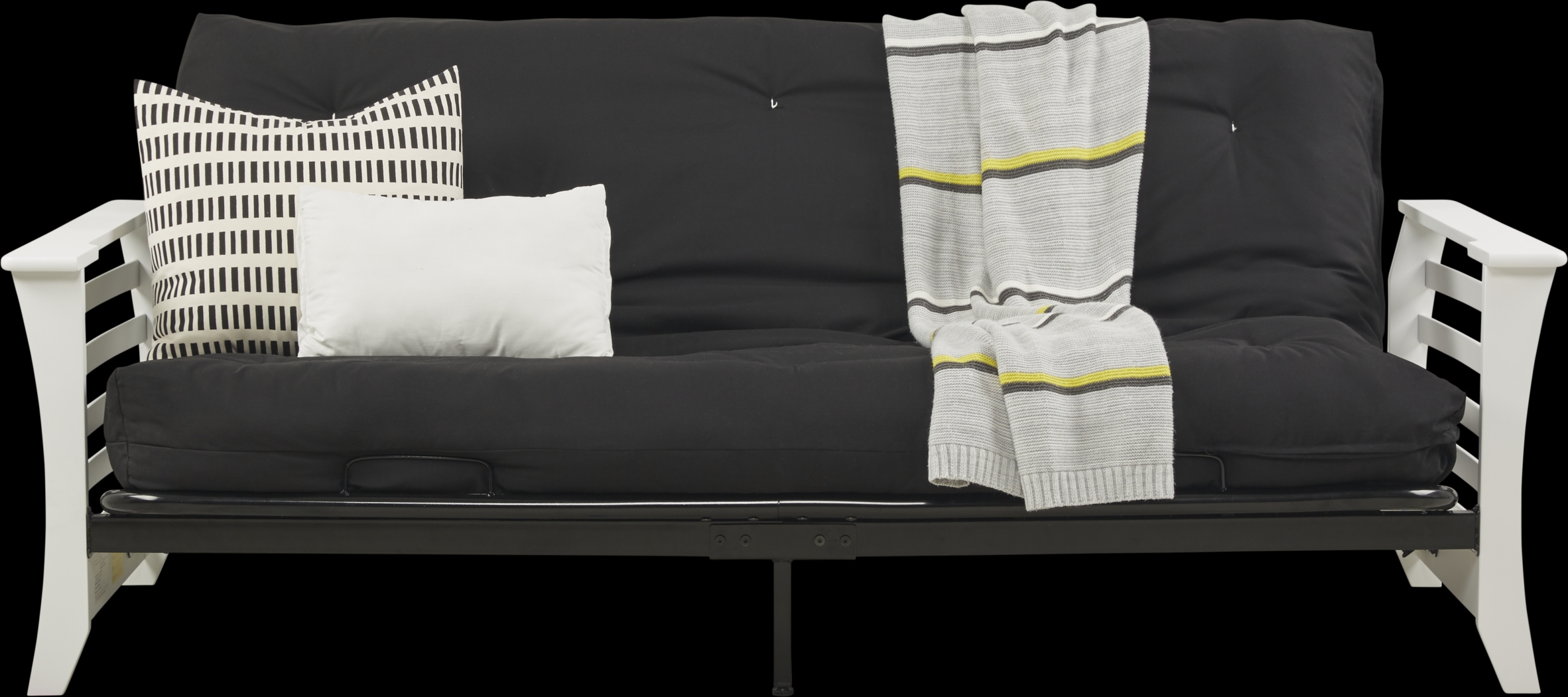 Kids Bryley White Futon with Futon Mattress - Thumbnail - Image 1