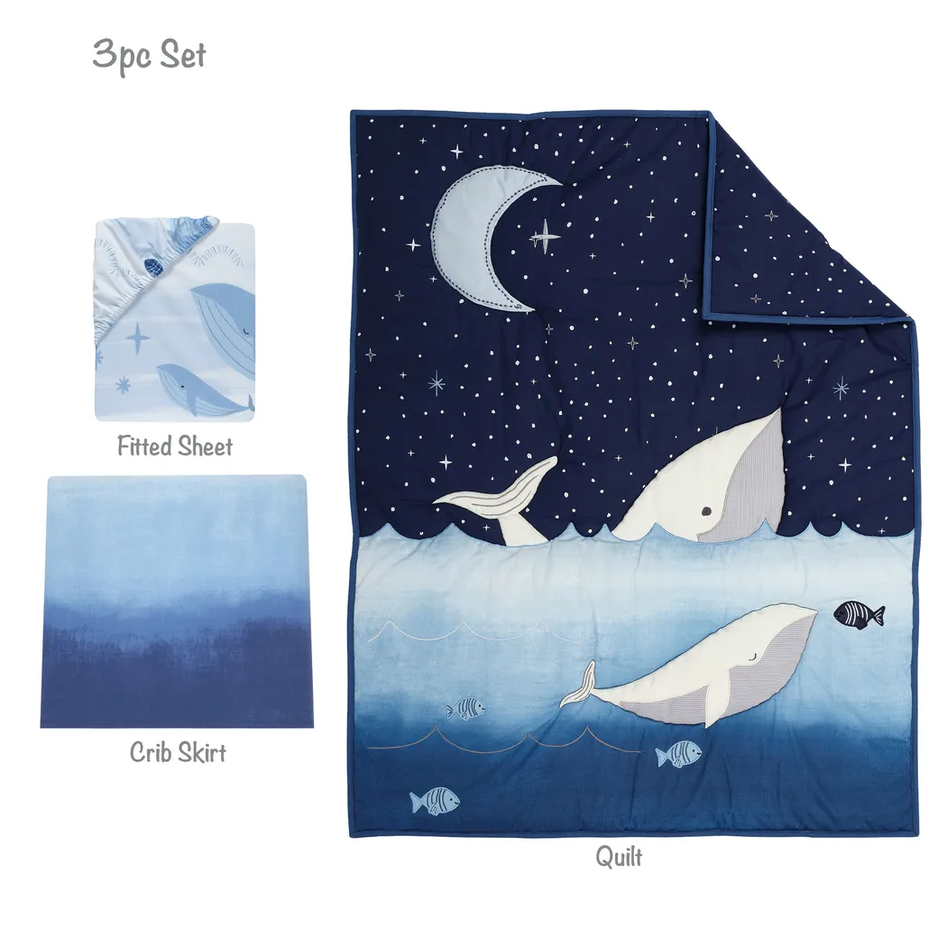 Kids Bubbles and Squirt Blue Baby Bedding Set - Image 5