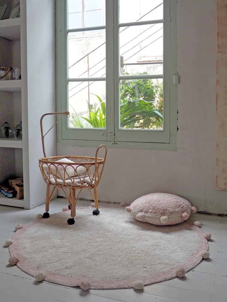 Kids Bubbly Natural 4' Machine Washable Round Rug - Thumbnail - Image 2