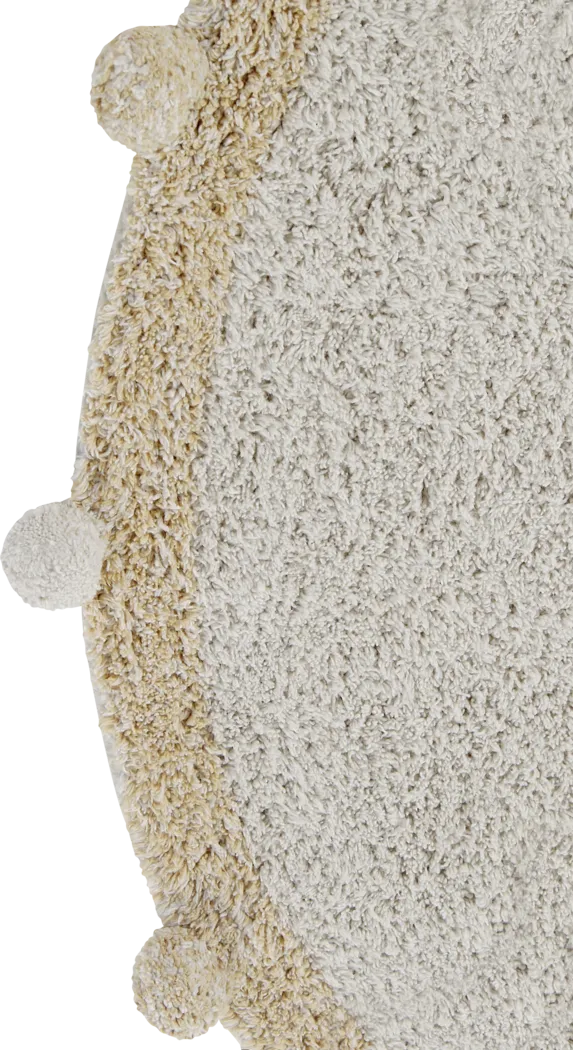 Kids Bubbly Natural/Honey 4' Machine Washable Round Rug - Thumbnail - Image 4