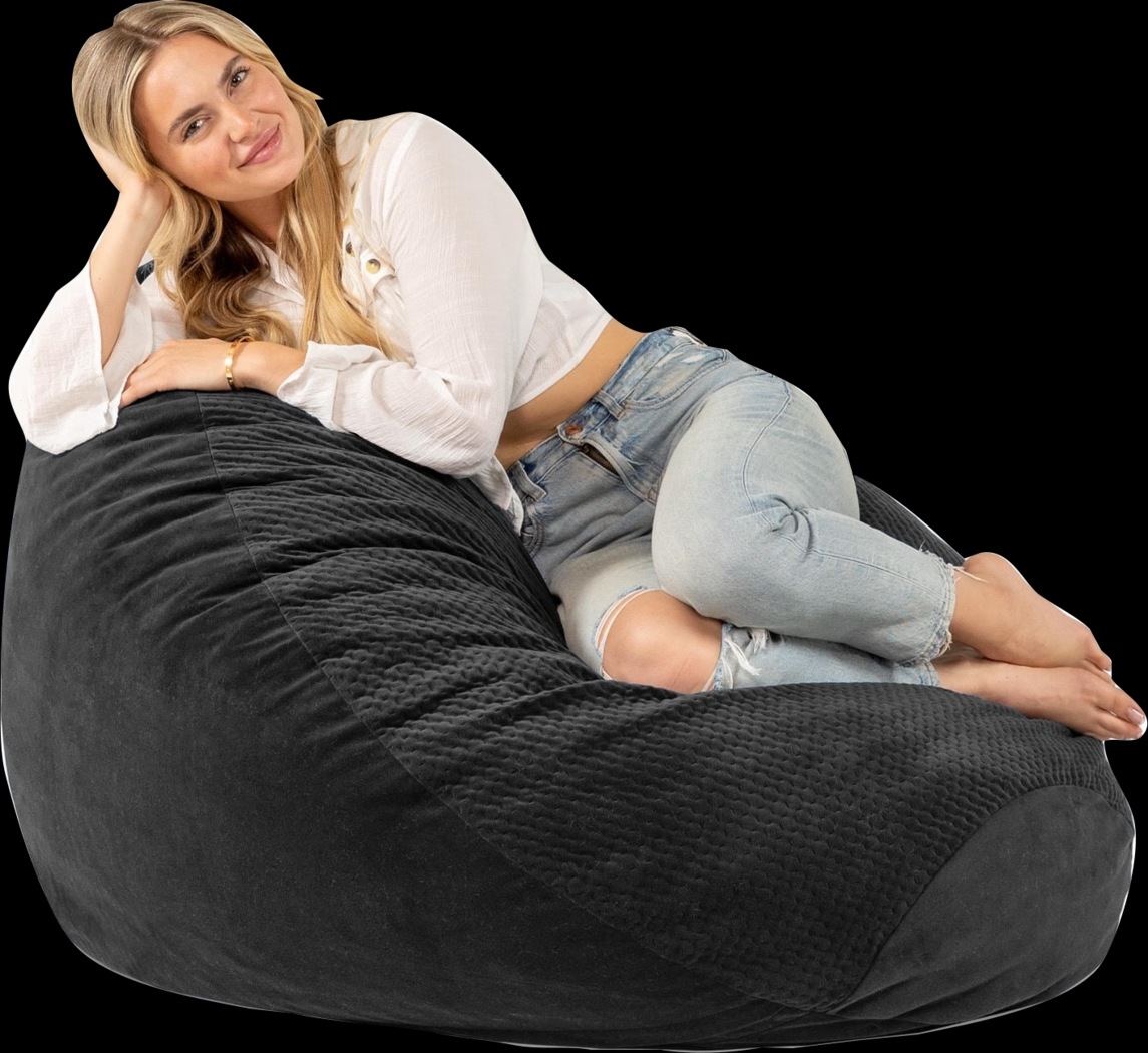 Kids Bultman Black Bean Bag Egg Chair - Thumbnail - Image 3