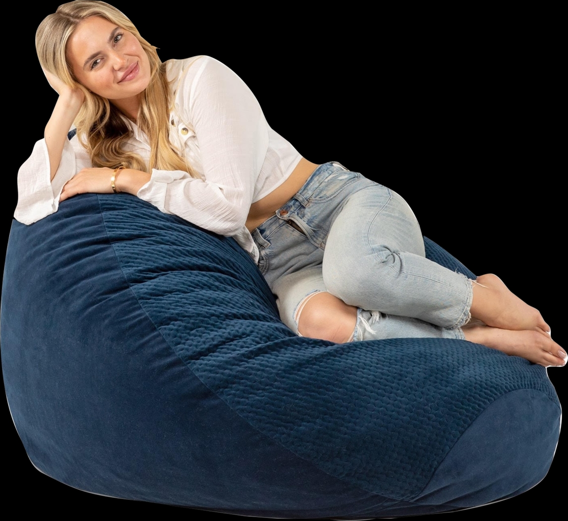 Kids Bultman Blue Bean Bag Egg Chair - Thumbnail - Image 3
