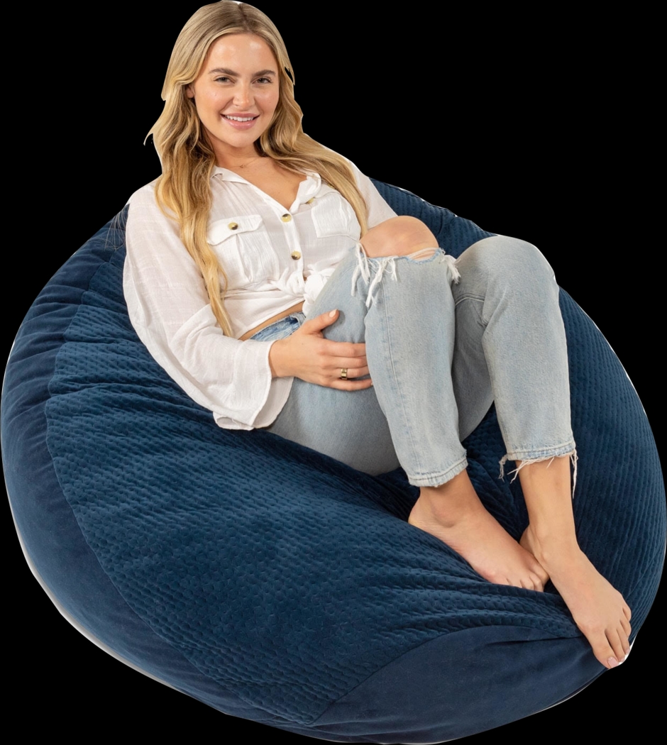 Kids Bultman Blue Bean Bag Egg Chair - Thumbnail - Image 4