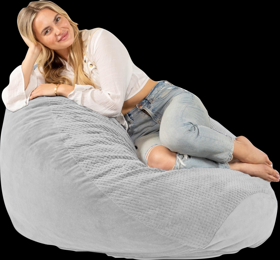 Kids Bultman Gray Bean Bag Egg Chair - Thumbnail - Image 3