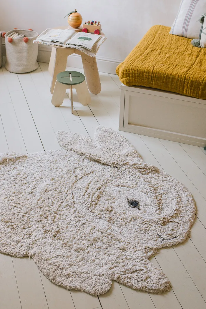 Kids Bunny Natural 4'3 x 4'5 Machine Washable Rug - Thumbnail - Image 4