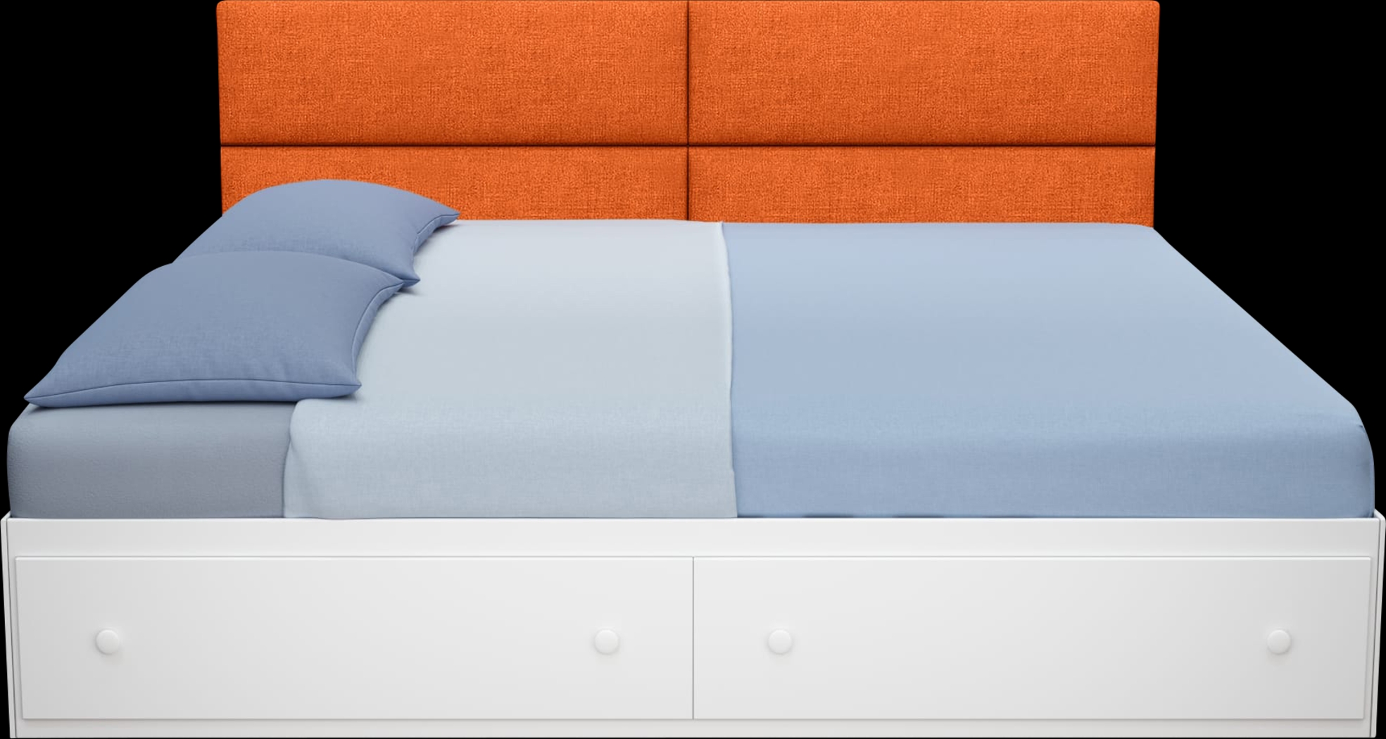 Kids Burkett Orange Full/Queen Headboard Panel, Set of 4 - Thumbnail - Image 2