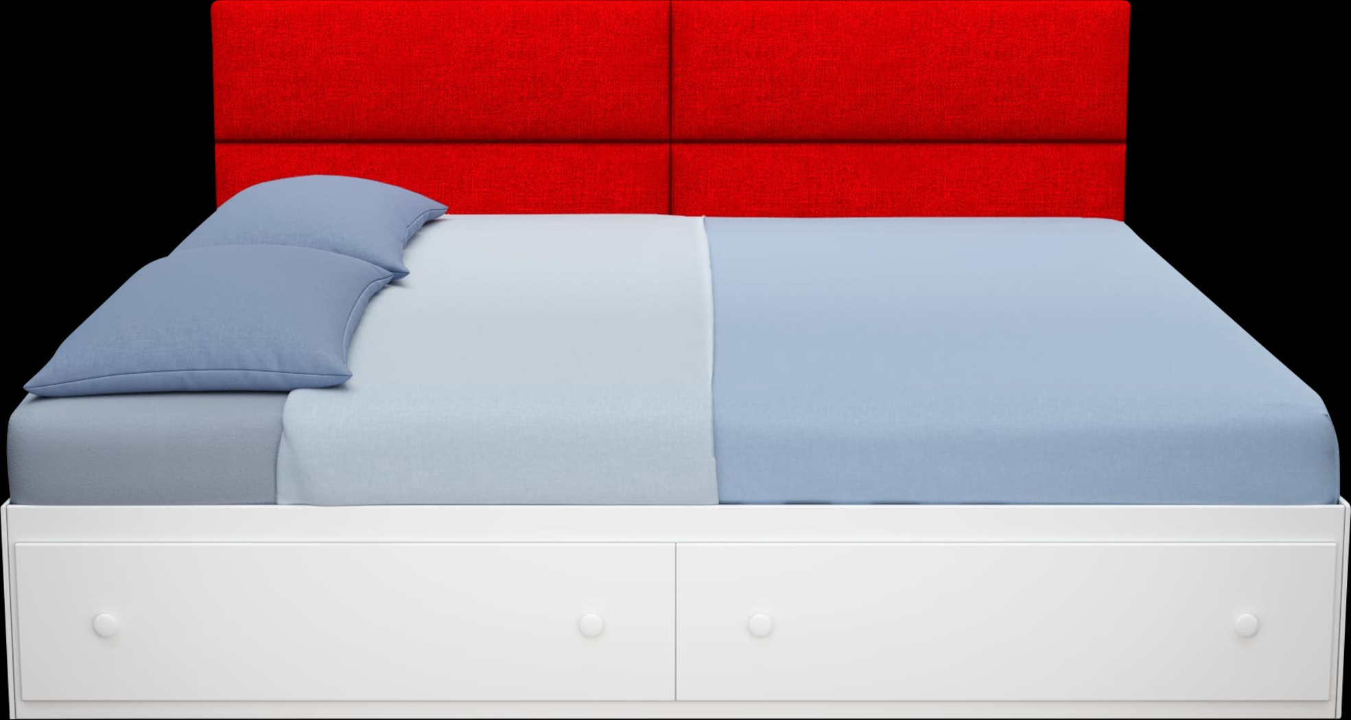 Kids Burkett Red Twin Headboard Panel, Set of 4 - Thumbnail - Image 5