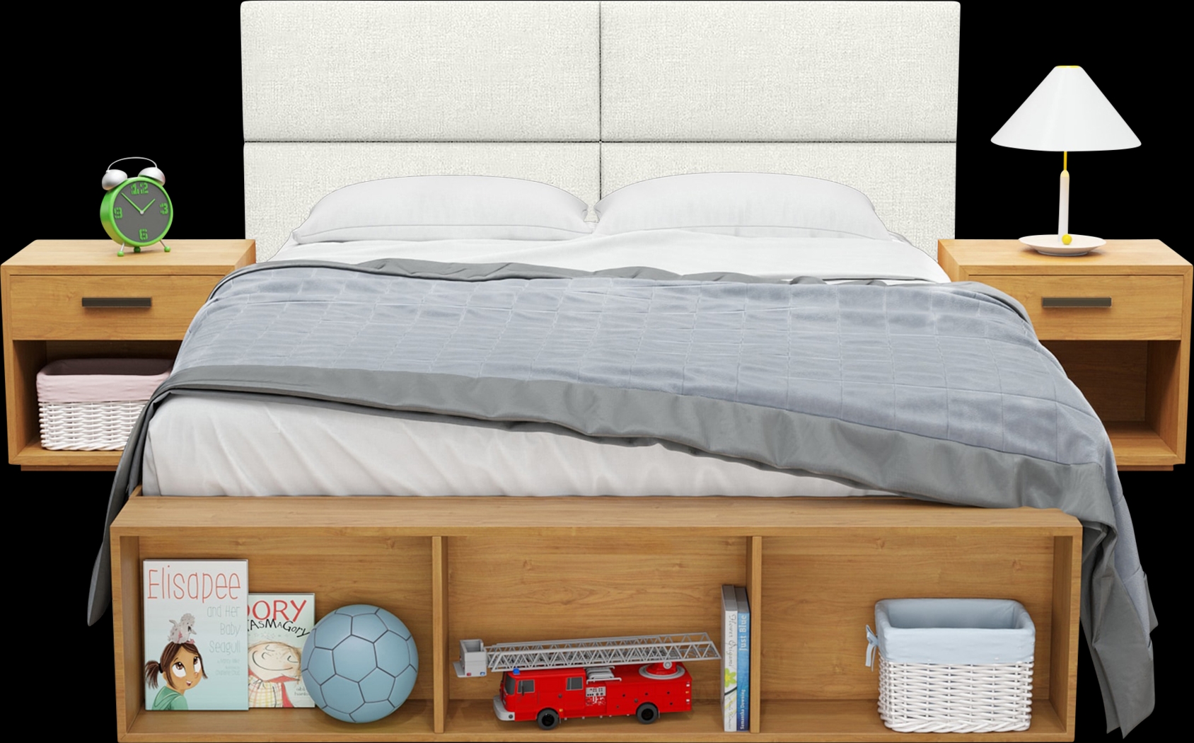 Kids Burkett White Full/Queen Headboard Panel, Set of 4 - Thumbnail - Image 1