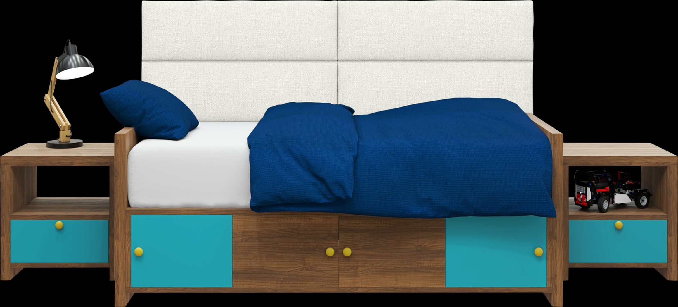 Kids Burkett White Twin Headboard Panel, Set of 4 - Thumbnail - Image 1