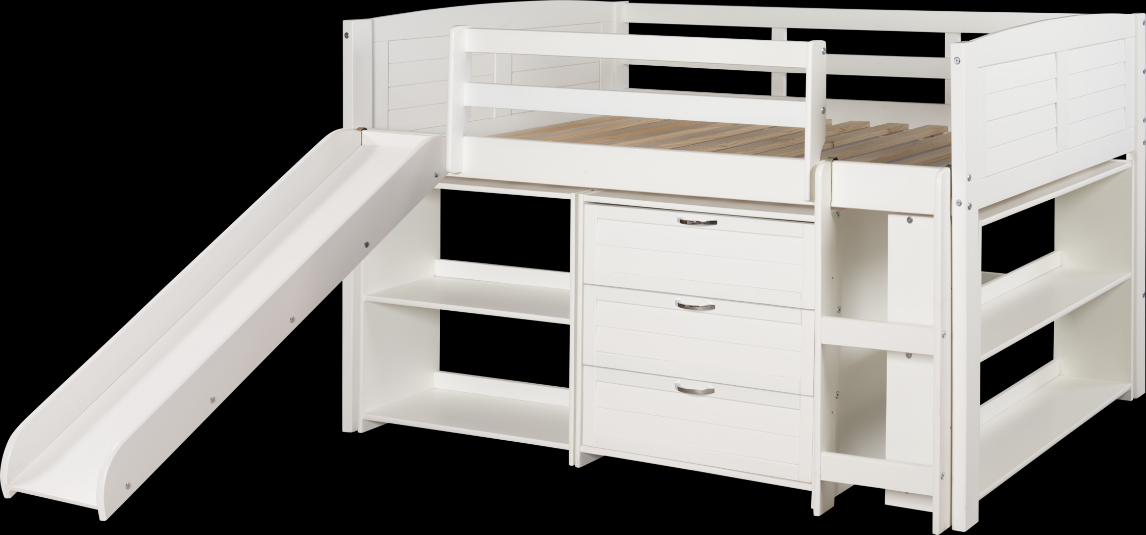 Kids Burlage White Twin Loft Bed - Thumbnail - Image 3