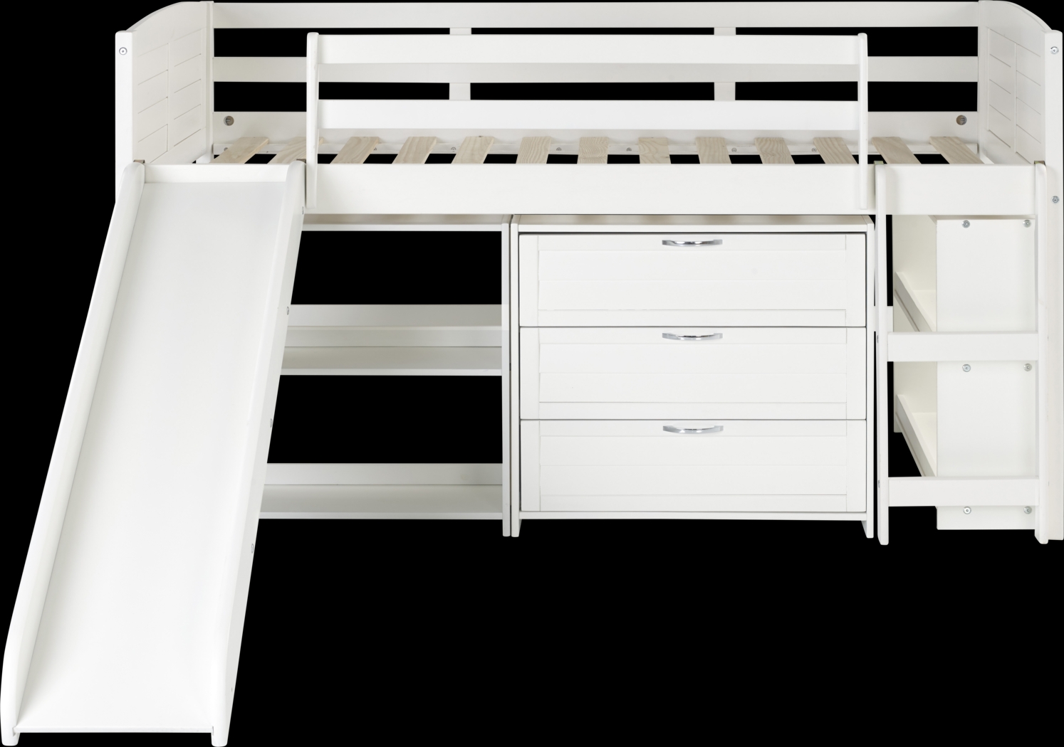 Kids Burlage White Twin Loft Bed - Thumbnail - Image 4