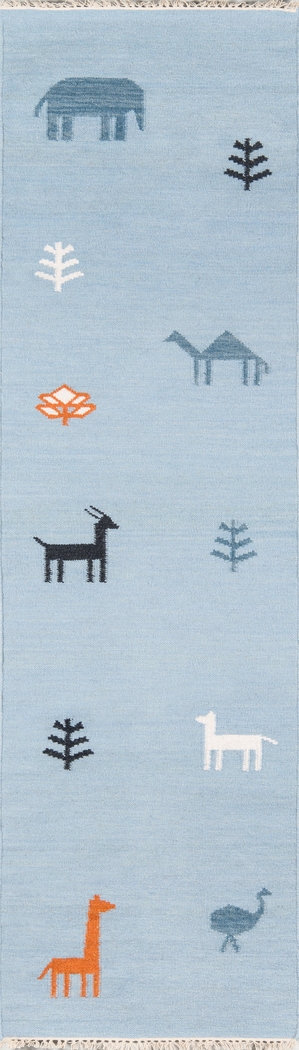 Kids Busy Meadow Blue 3'6 x 5'6 Rug - Thumbnail - Image 5