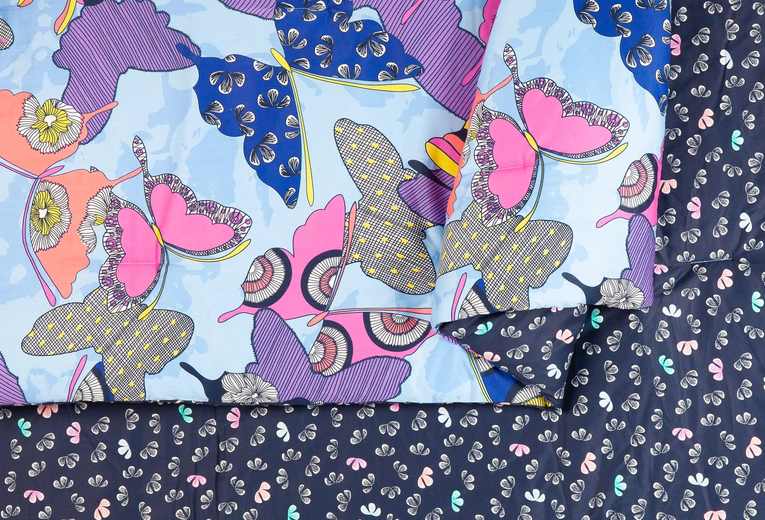 Kids Butterfly Collage Blue 2 Pc Twin/Twin XL Comforter Set - Thumbnail - Image 5