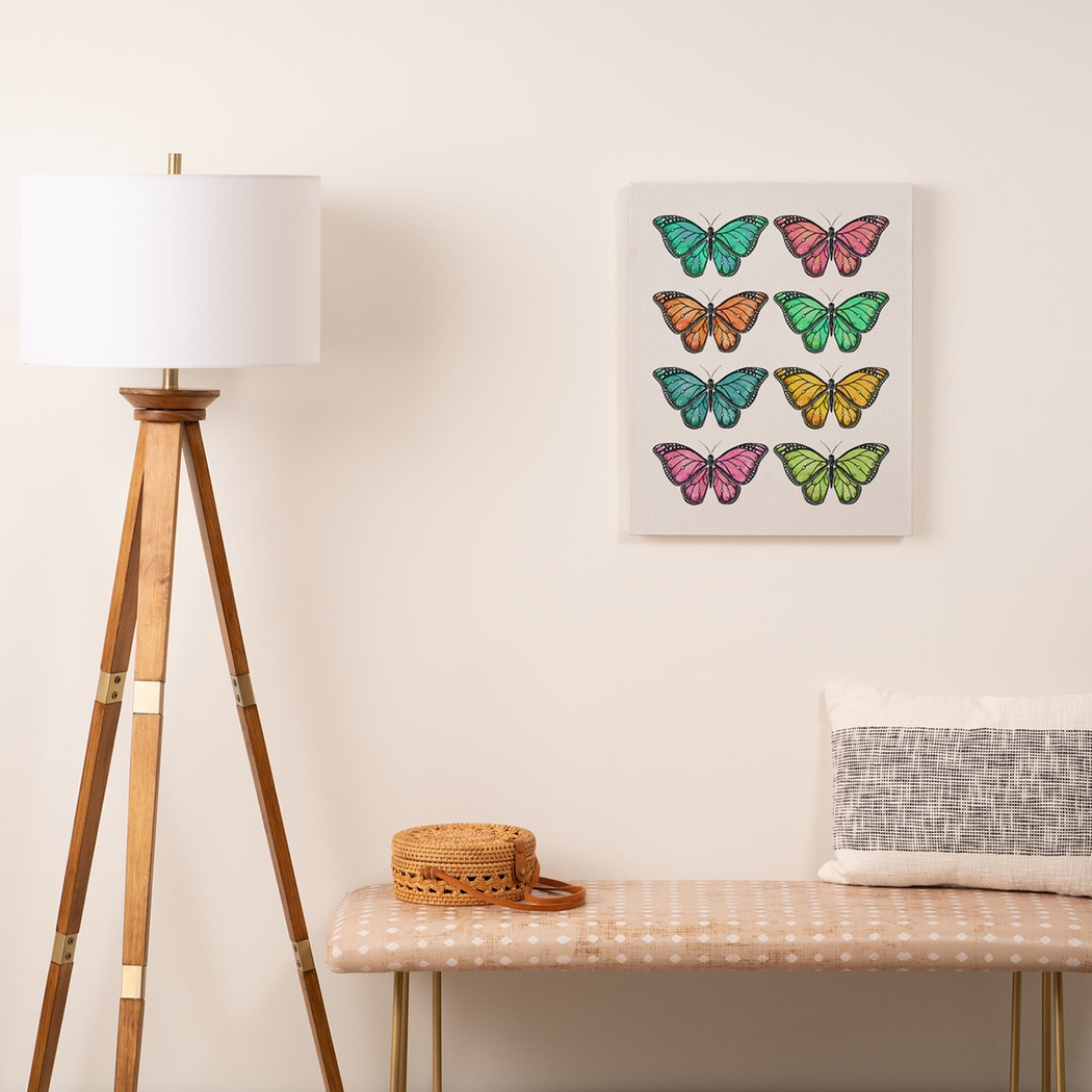 Kids Butterfly Gallery II Beige Artwork - Thumbnail - Image 2