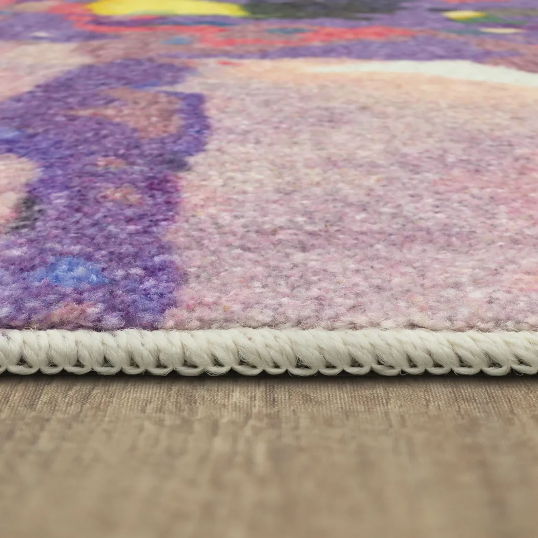 Kids Butterfly Murmurs Pink 5' x 8 Rug - Thumbnail - Image 7