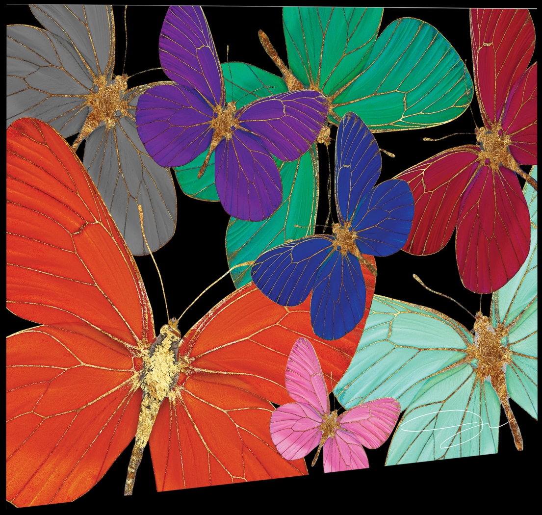 Kids Butterfly World Rainbow Glass Wall Art - Thumbnail - Image 2