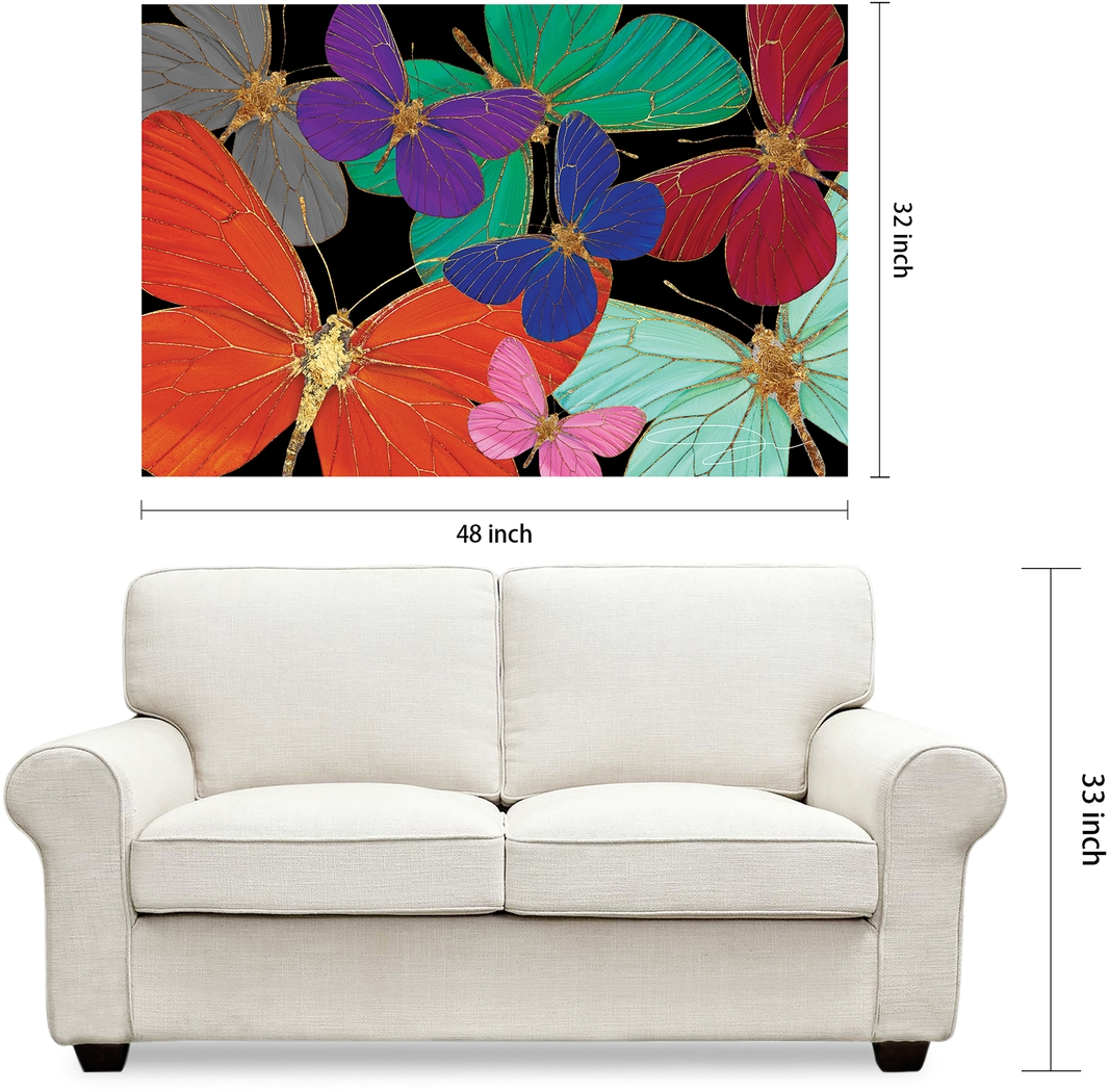 Kids Butterfly World Rainbow Glass Wall Art - Thumbnail - Image 7