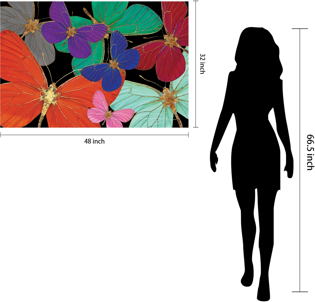 Kids Butterfly World Rainbow Glass Wall Art - Thumbnail - Image 8