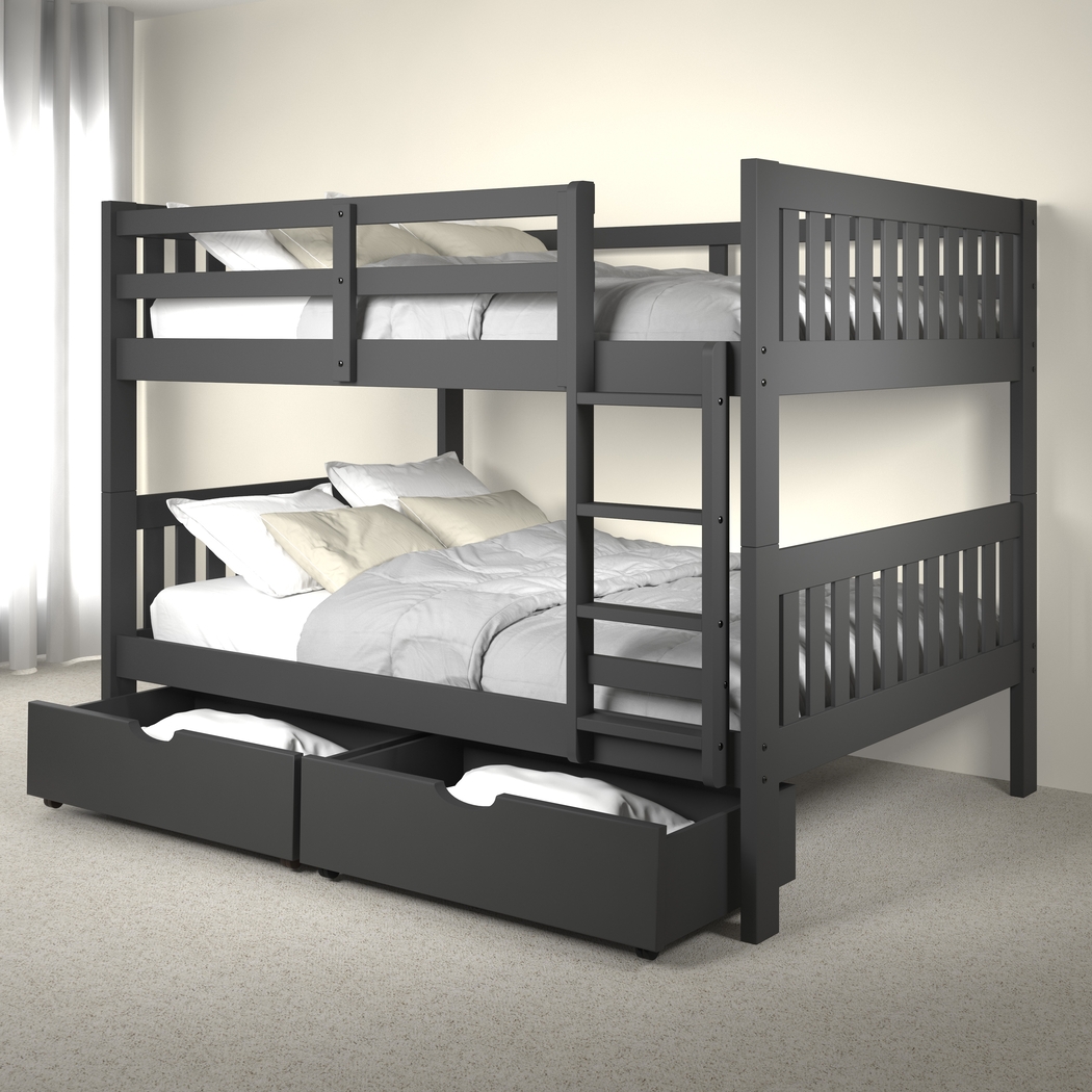Kids Cabacier Gray Full/Full Bunk Bed - Thumbnail - Image 2