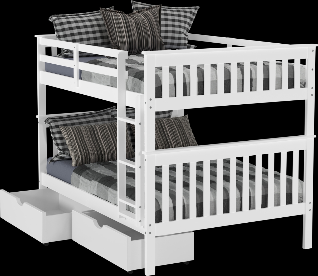 Kids Cabacier White Full/Full Bunk Bed - Thumbnail - Image 1