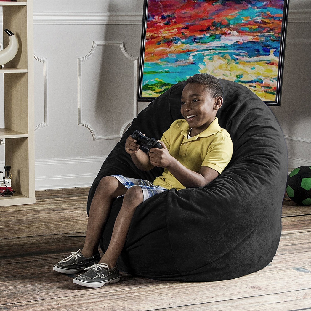 Kids Calix Black Bean Bag Chair - Thumbnail - Image 4