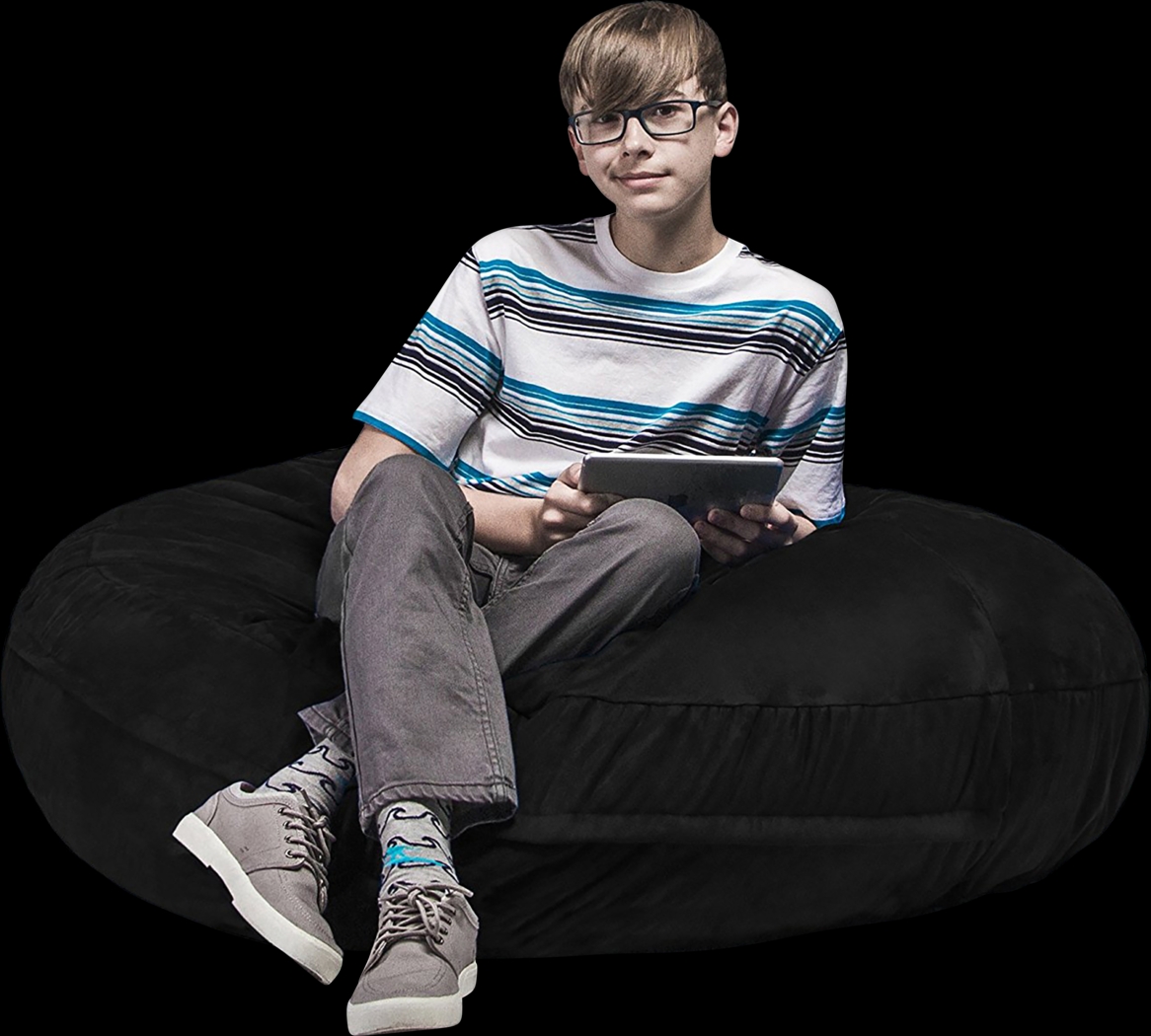 Kids Calix Black Bean Bag Chair - Thumbnail - Image 1